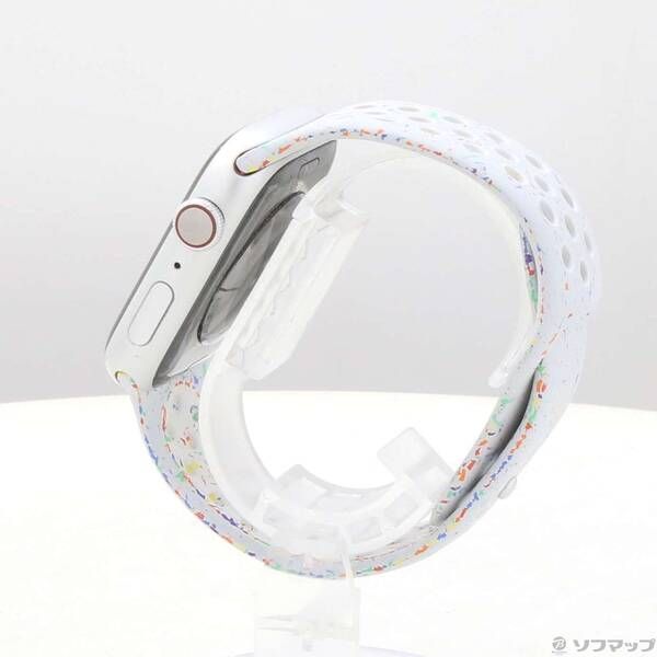 〔 品〕 Apple Watch Series 9 GPS Cellular 45mm シルバーアルミニウムケース ピュアプラチナムNikeスポーツバンド 262