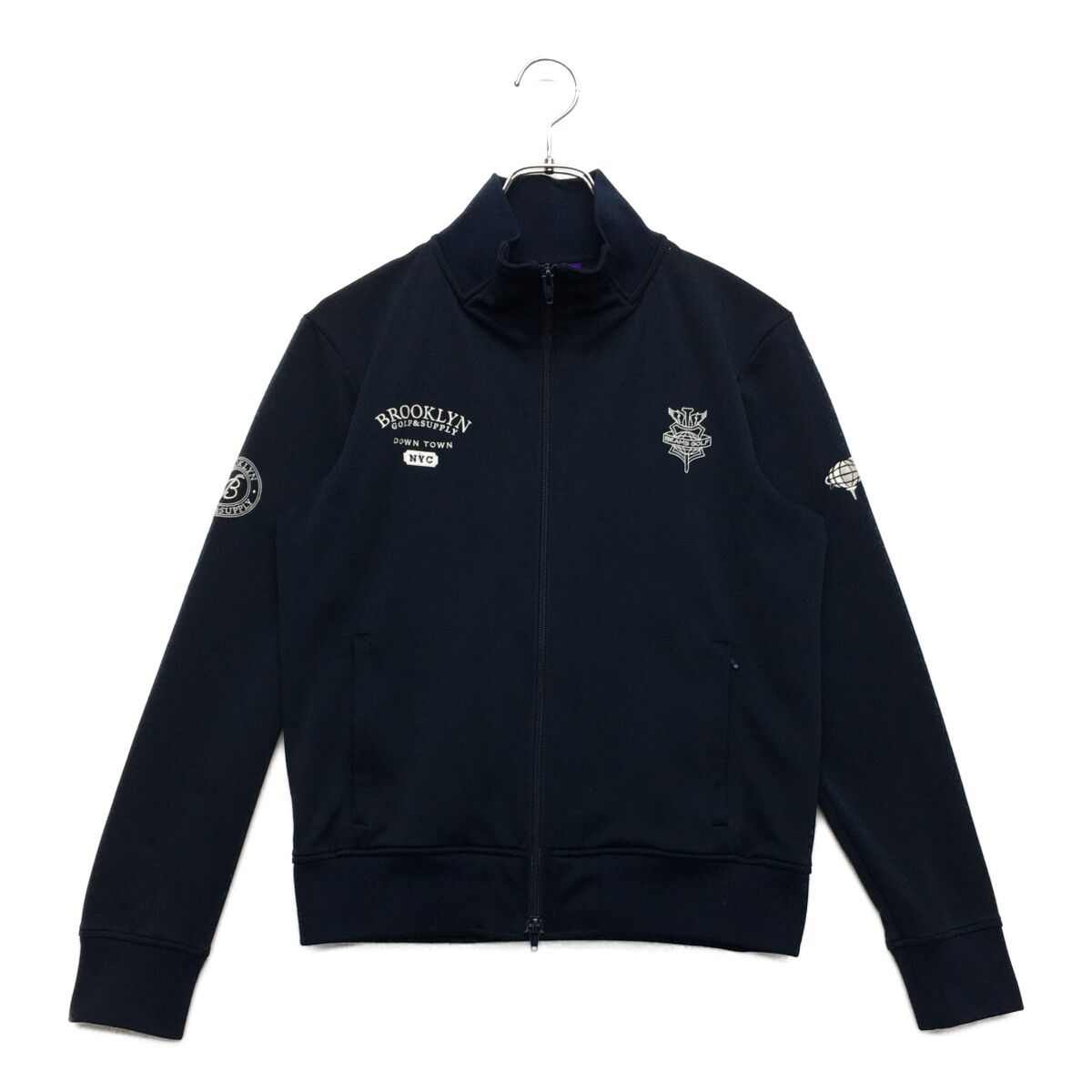 BEAMS - coco 中古 ビームスゴルフ BEAMSGOLF メンズ ブルゾン S 紺 ネイビー 長袖ダブルジップアウター シンプル ジャージ素材 中古 メンズ ビームスゴルフ BEAMSGOLF ブルゾン S 紺 ネイビー