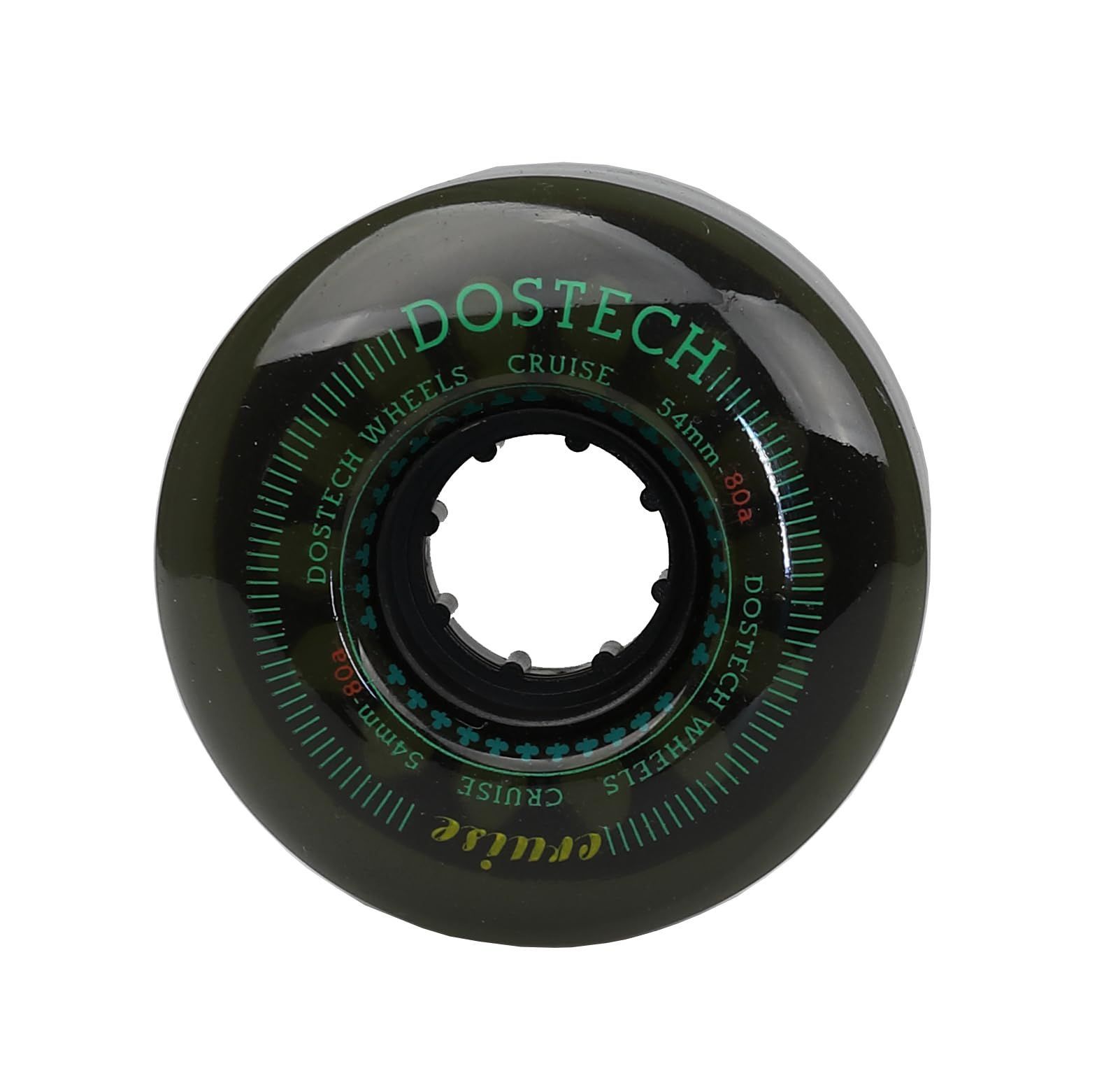 DOSTECH ドステック クルーズウィール クリアブラック 54 mm 80 a スケートボード ソフトウィール