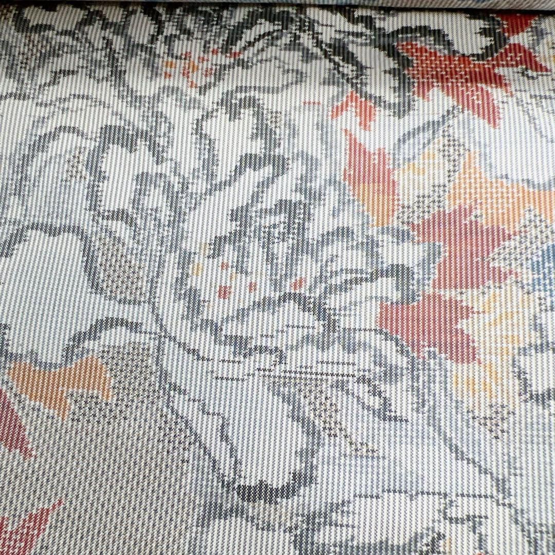 反物　都喜ヱ門　大島紬　手織り　牡丹　菊　着物　075w d 反物 都喜ヱ門 大島紬 手織り 牡丹 菊 着物 075w d