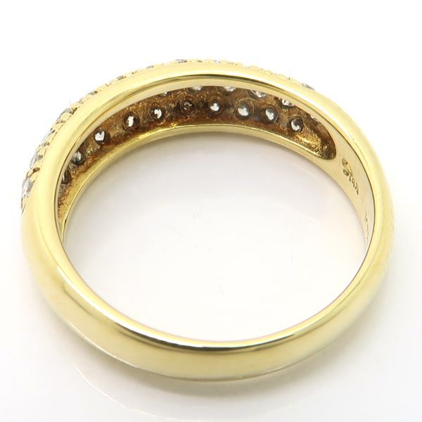 StarJewelry パヴェ ダイヤモンドリング K18 YG イエローゴールド D0 