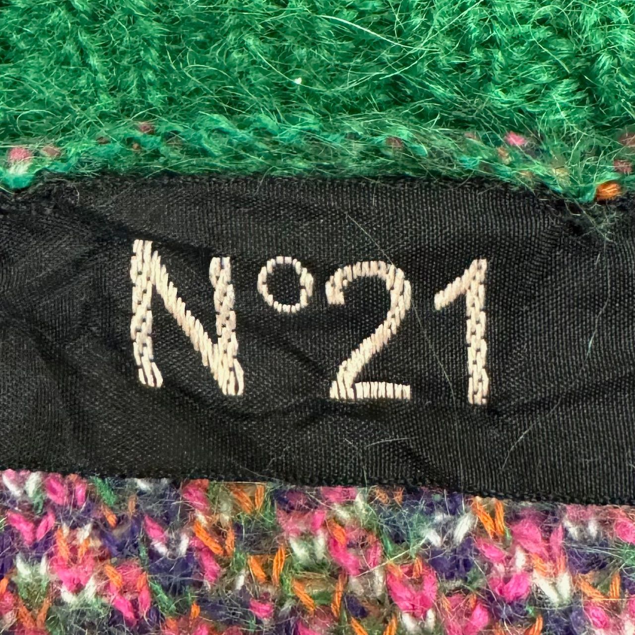 国内正規 Nº21 21AW モヘア チェック ウール ニット セーター ヌメロ 