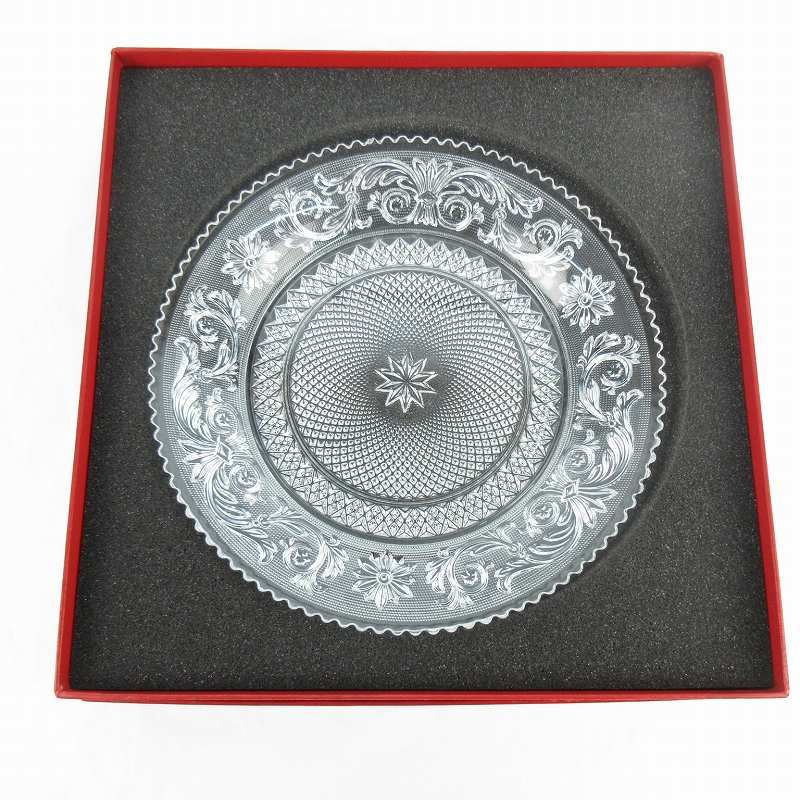 バカラ Baccarat クリスタル アラベスクプレート 大皿 24cm 食器