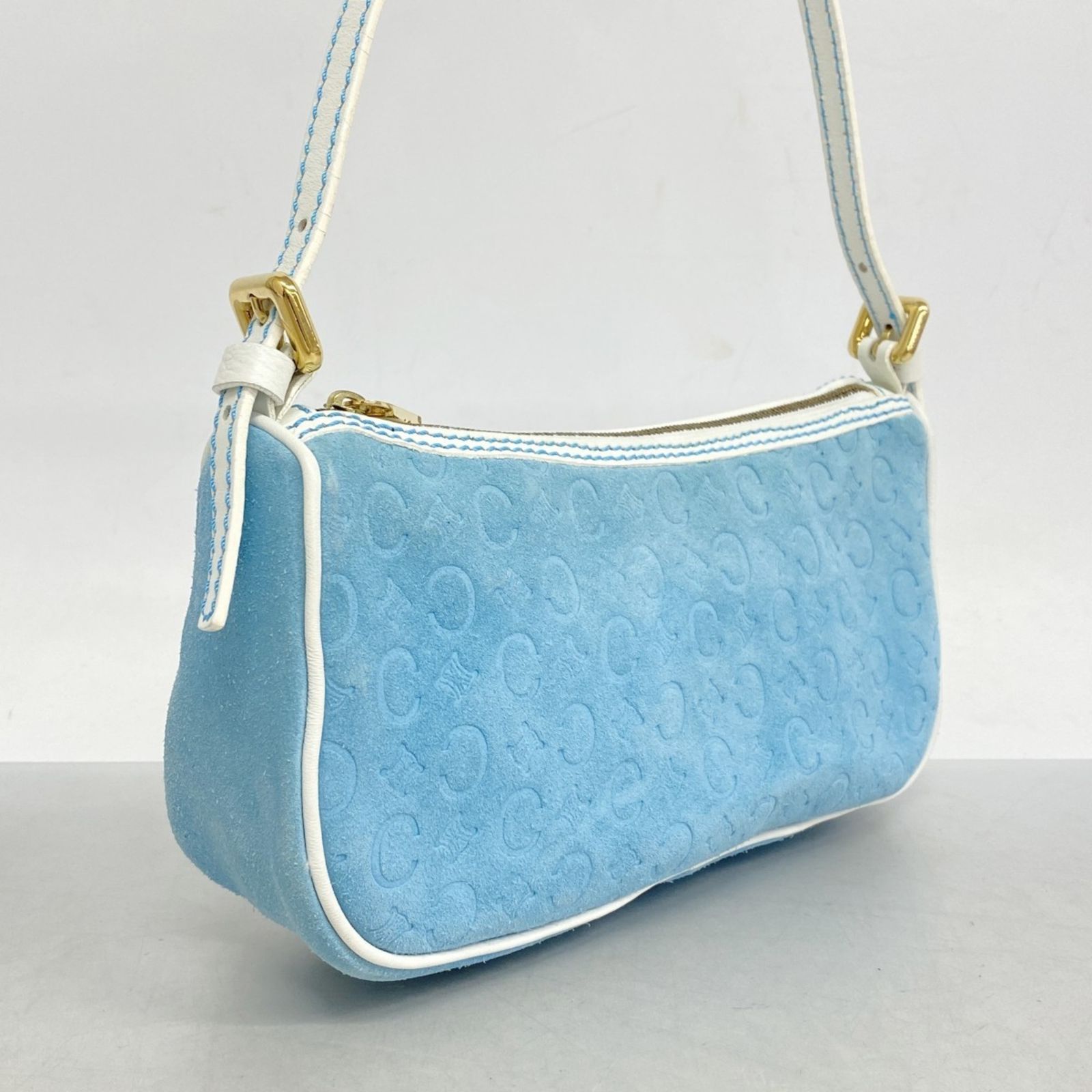 セリーヌ ハンドバッグ ポーチ ホース Cマカダム スウェード