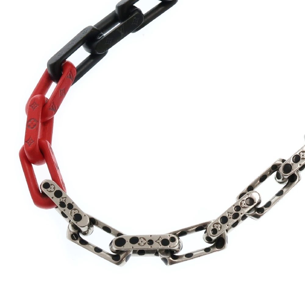 LOUIS VUITTON ルイヴィトン 草間彌生コラボ コリエ モノグラムチェーン インフィニティ ドット ネックレス M01087