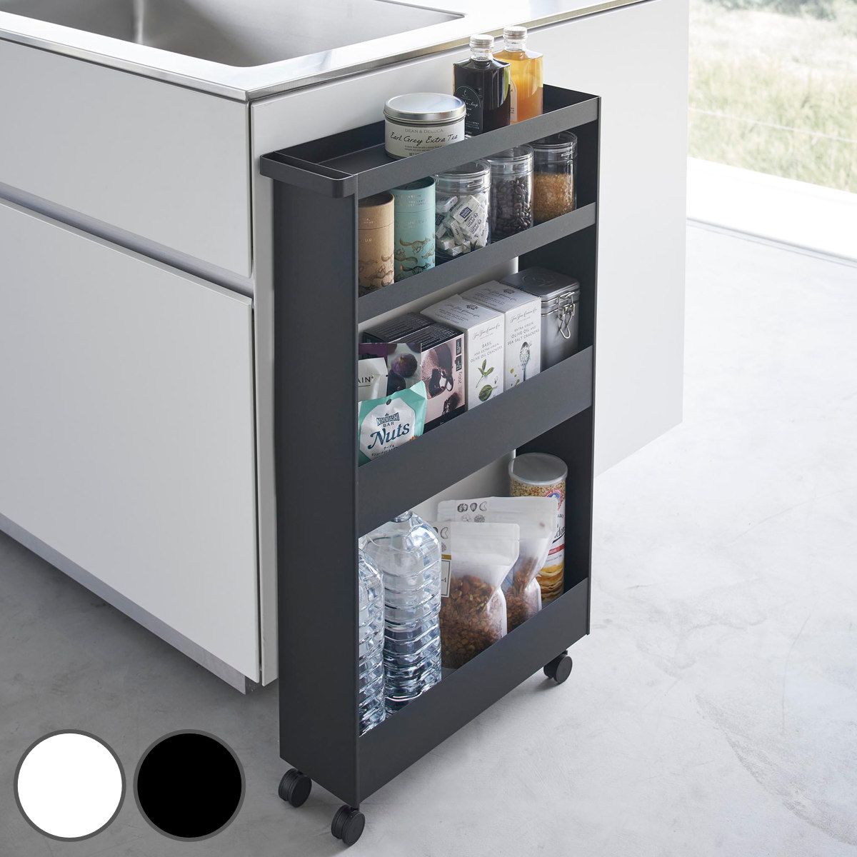 希少 廃盤 モモナチュラル ウッドワゴン キッチンカウンター MOMO