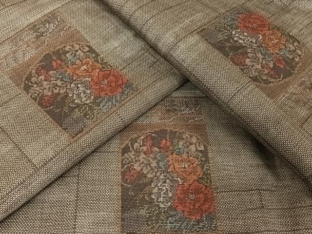 平和屋着物○本場大島紬 カタス9マルキ 仕覆文 正絹 逸品 AAAZ7200ck 平和