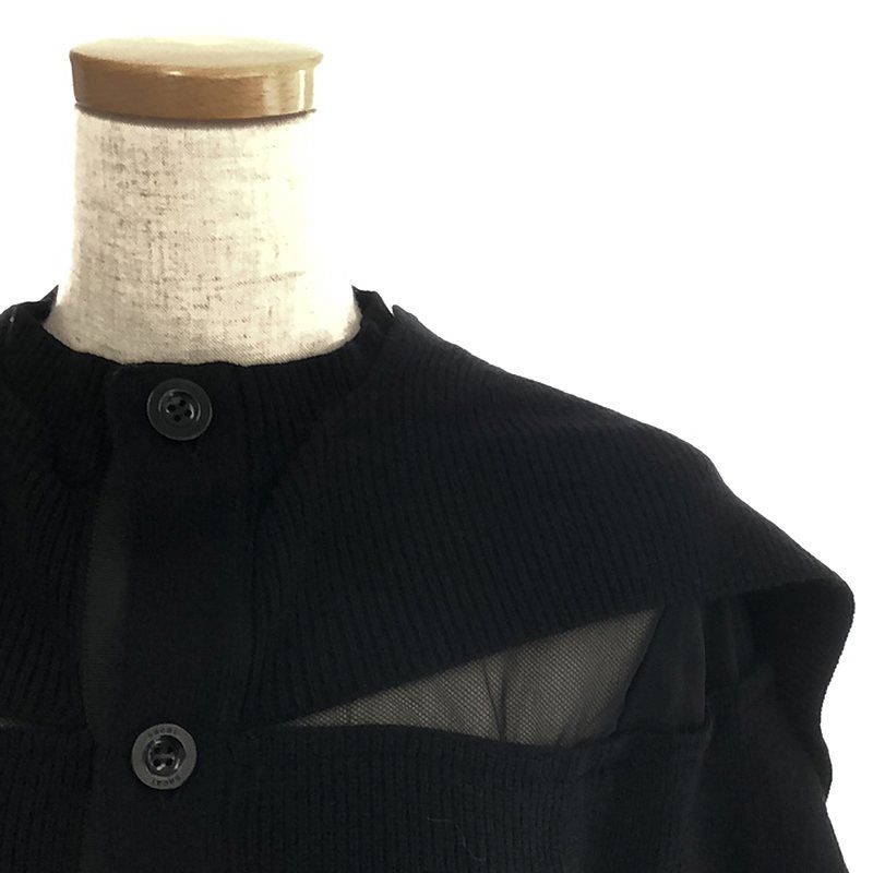 美品】 sacai / サカイ | 2023AW | Chiffon Mix Wool Knit Cardigan