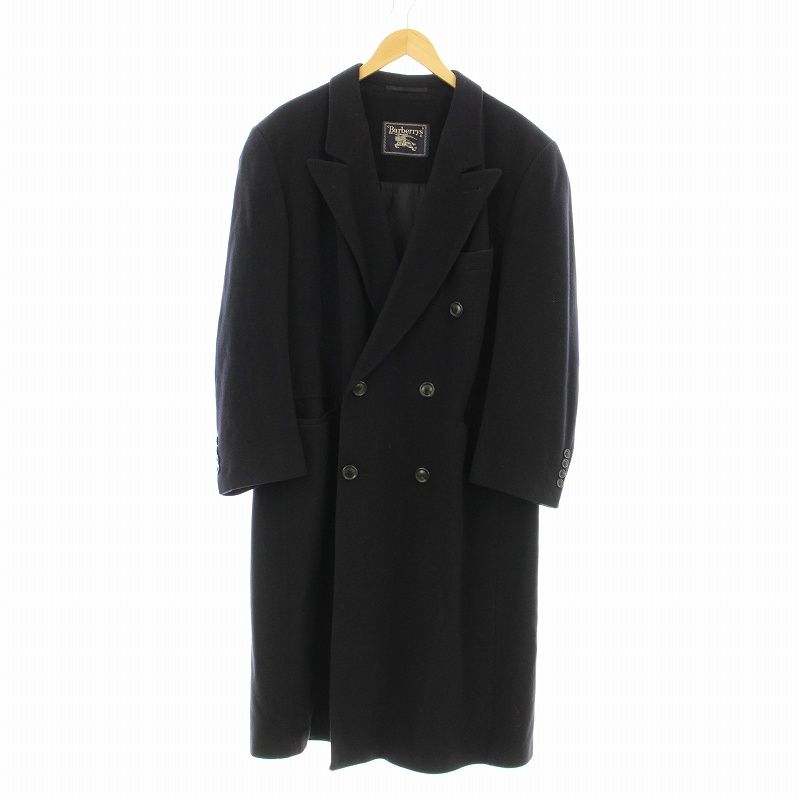 美品【Burberry】カシミヤ混 ビンテージ ウール ダブル チェスターコート バーバリーズ Burberrys ヴィンテージ チェスターコート ダブル
