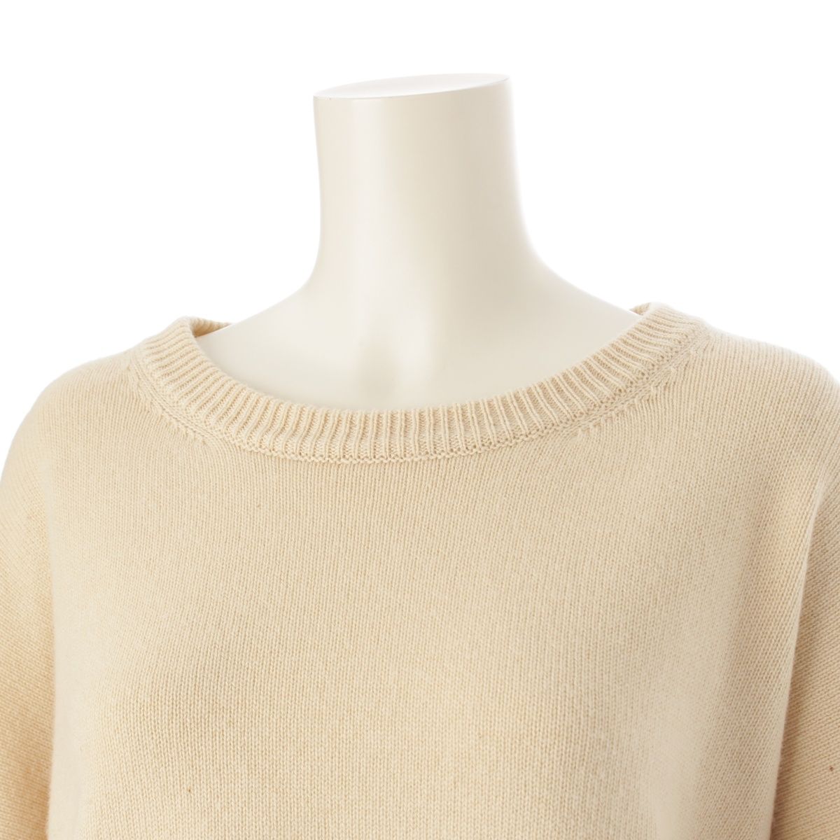 セリーヌ カシミヤ エディ期 馬車刺繍 クルーネック ショート丈 ニット  