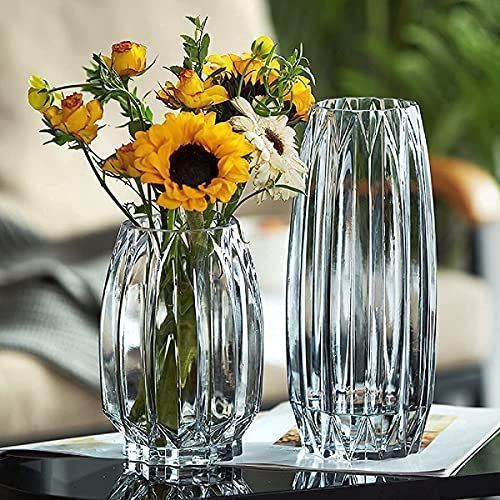 グレー2個セット（大+小 2つ入り） ガラスの花瓶 大 30cm 2個セット おしゃれ 花器 グレイフラワーベース 大きな花瓶 ガラスベース  ガラスボトル アレンジ インテリア 水栽培 生け花 造花 おしゃれ シンプル - メルカリ