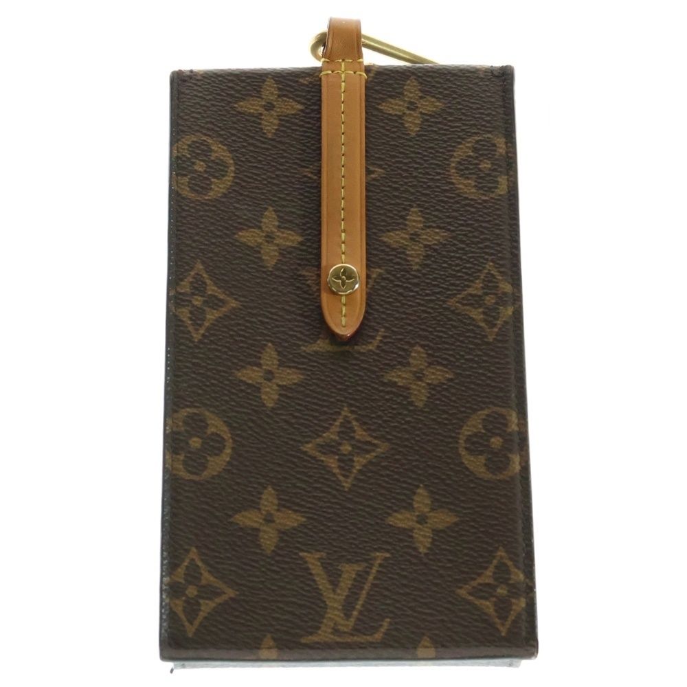 LOUIS VUITTON ルイヴィトン ボックス フォンケース スマホケース ポーチ モノグラム ブラウン M 68523