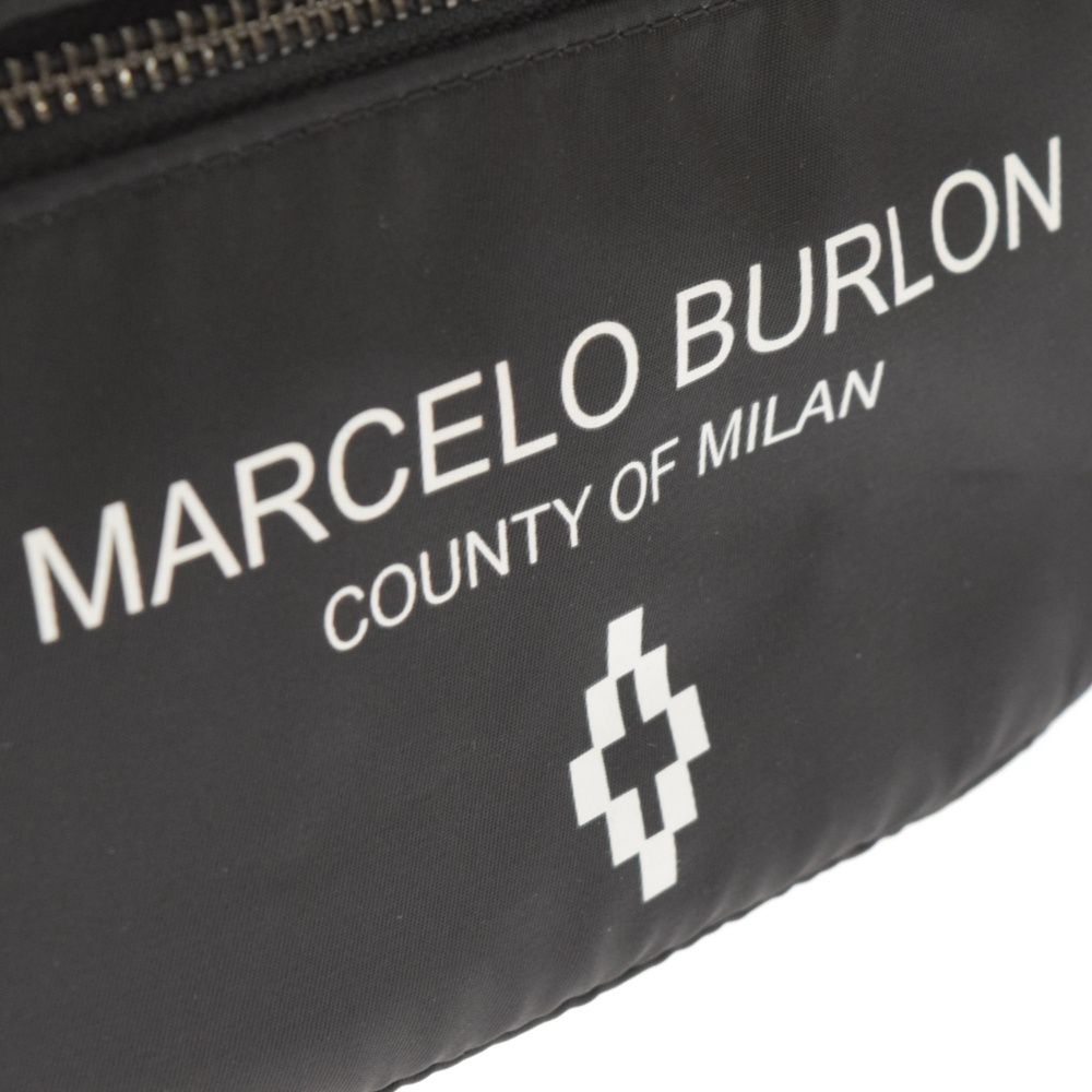 MARCELO BURLON マルセロバーロン Logo Waist Bag ロゴウエストバッグ