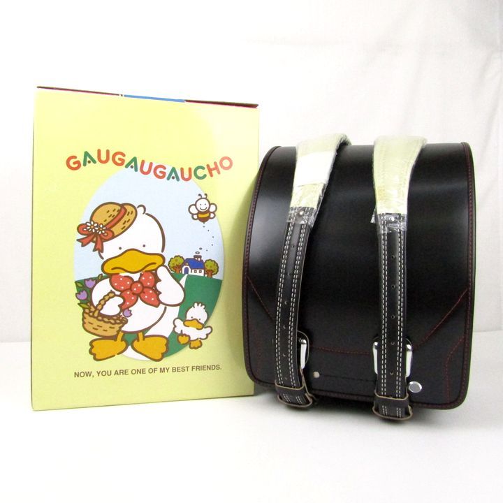 ランドセル 牛本革 レザー 黒 ブラック 赤ステッチ キッズ 男の子用 school bag