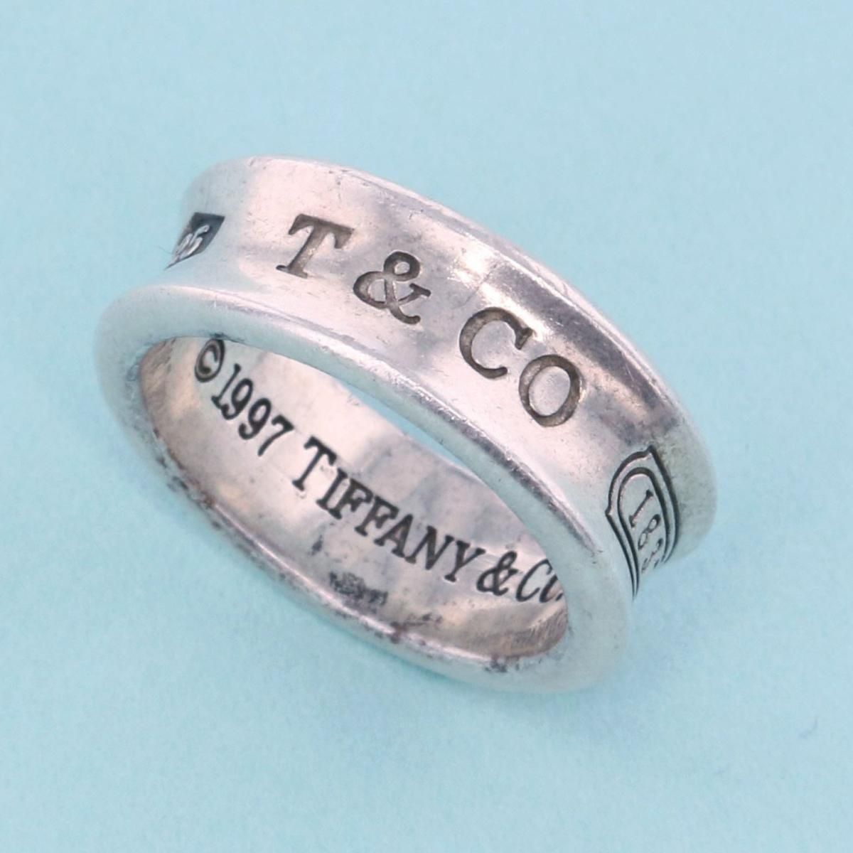 Tiffany-Co. ティファニー ﾅﾛｰﾘﾝｸﾞ ブランドジュエリー 指輪 1837 ｼﾙﾊﾞｰ 925 ＃9