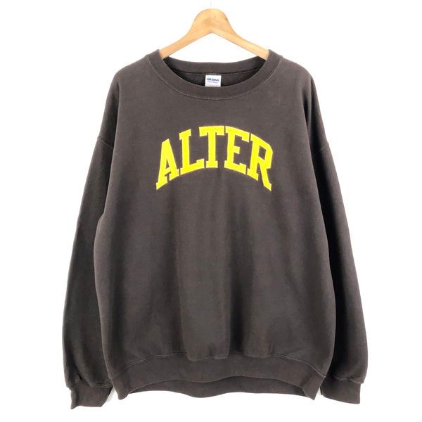 【古着】 カレッジ スウェット ALTER ブラウン系 メンズL 【中古】 n057220