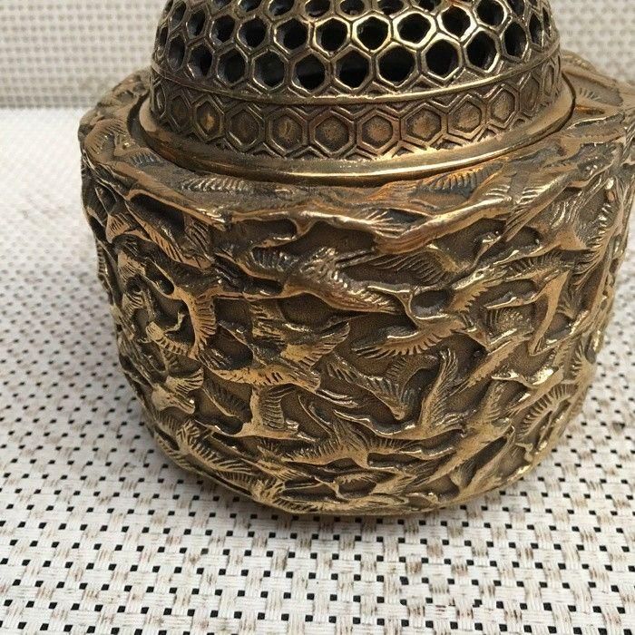 銅製 香炉 金魚薫香炉 室内香炉 茶台香道具 装飾品 工芸品 置物 磁器 九尾狐香炉 禅意薫香炉 茶道具 香道具 装飾品 工芸品 置物