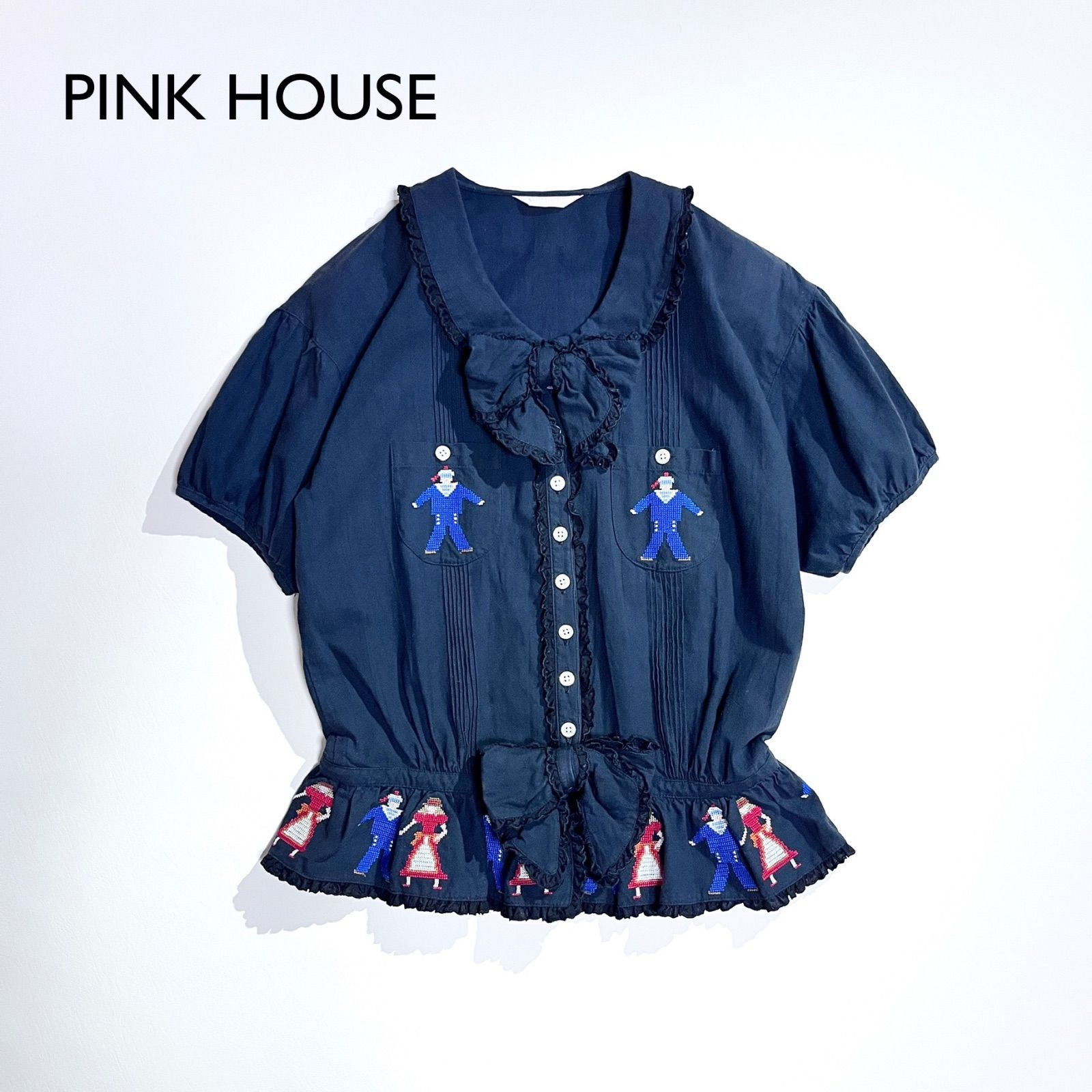 ch196 PINK HOUSE クロスステッチ 民族踊り ティアード 立体