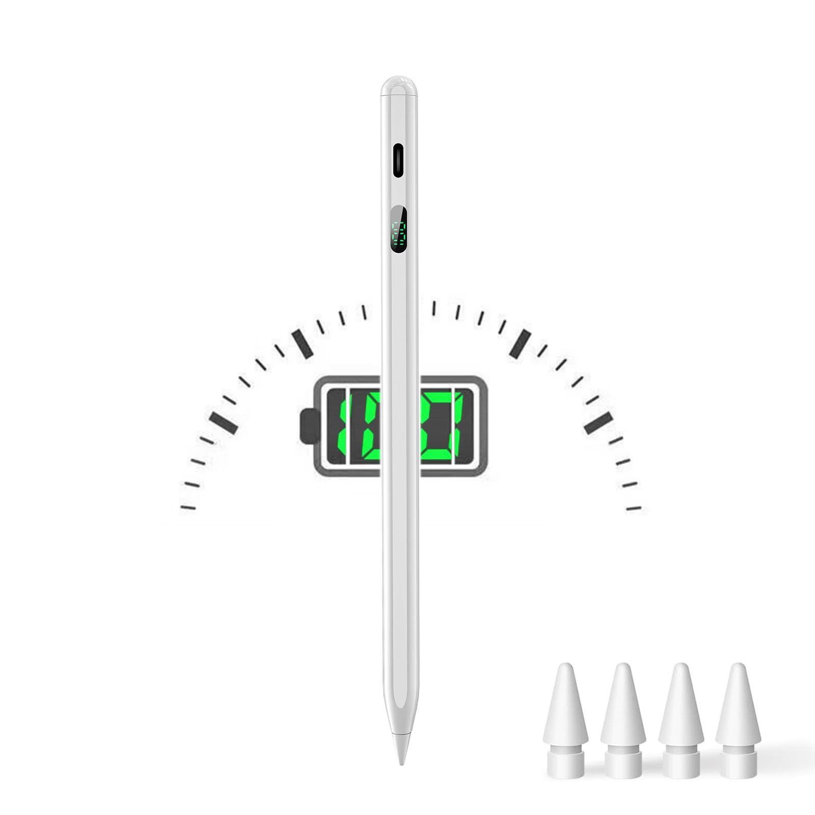 【人気商品】iPad専用ペンシル Type-C充電 誤作動防止/傾き感知/高感度/磁気吸着 アップルペンシル iPad用スタイラスペン 2018年以降iPad/iPad タッチペン Pro/iPad air/iPad 【2024業界新登場】数字LED mini