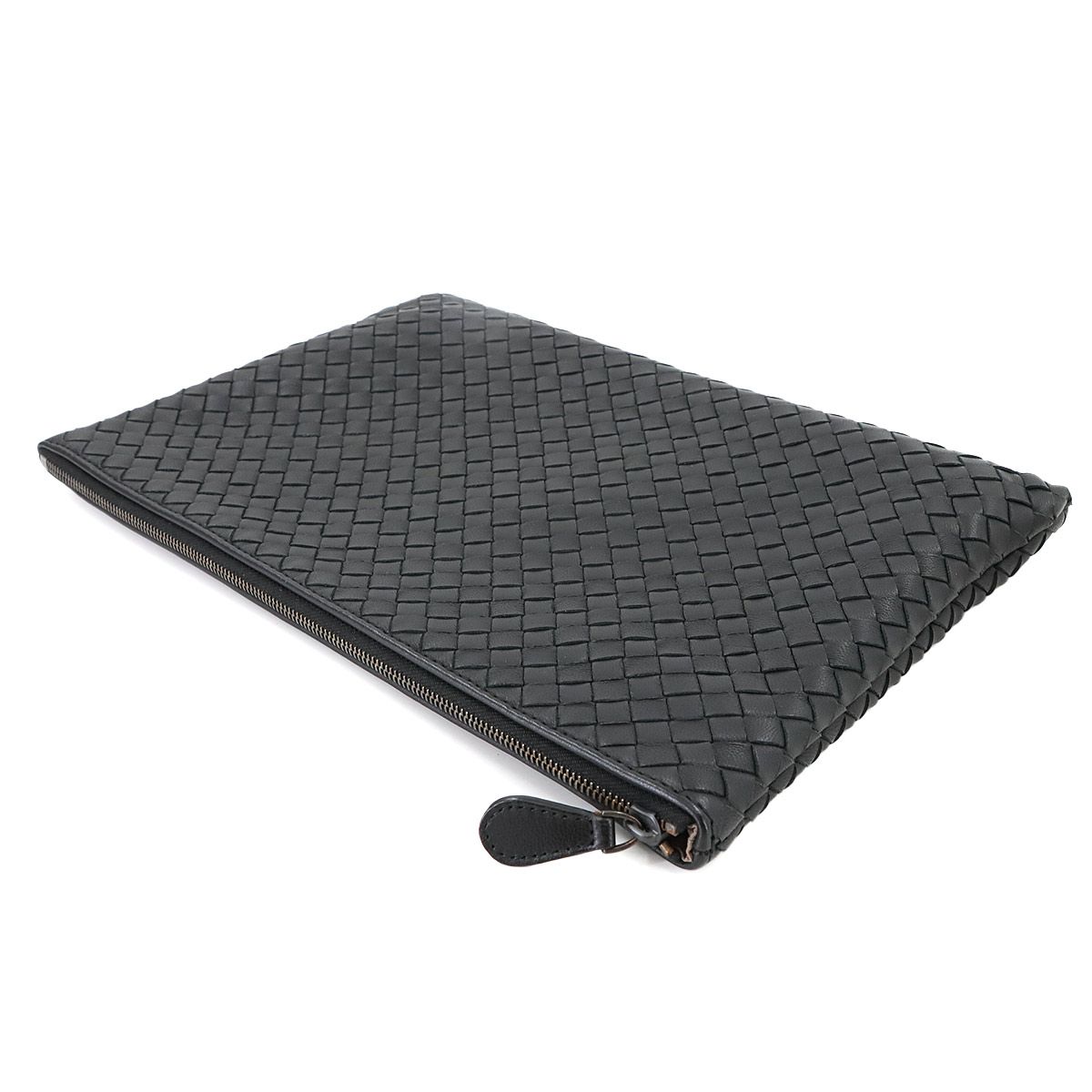 新品同様/ BOTTEGA VENETA ボッテガヴェネタ 608608 マキシイントレチャート ラージ ザ アルコ トートバッグ ブラック/グリーン メンズ 新品同様 BOTTEGA VENETA ボッテガヴェネタ イントレチャート ビジネス