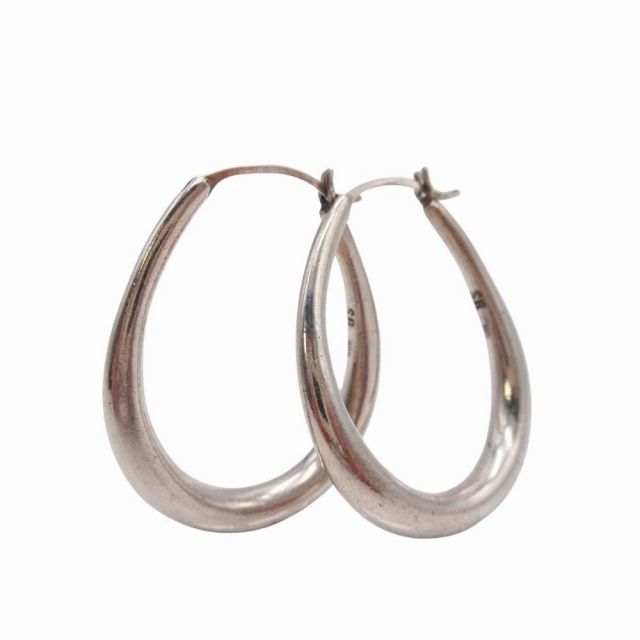 Silver Egg small silver hoop earrings | SOPHIE BUHAI | NET-A