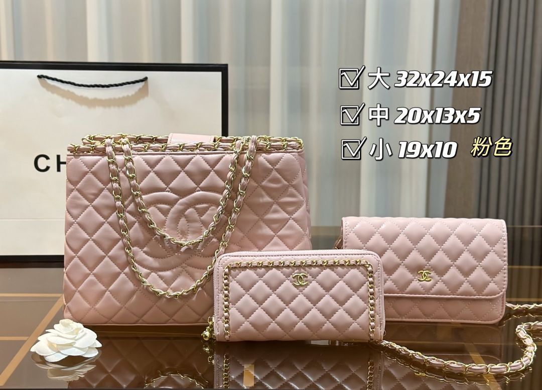 【超美品】CHANEL シャネル  ショルダーバッグ ハンドバッグ  財布  3点セットバッグ