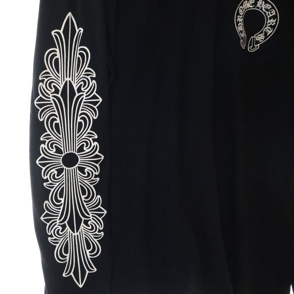 【CHROME HEARTS】 バックホースシュー 袖フローラル カットソー CHROME HEARTS クロムハーツ Back Horseshoe L/S バックホース