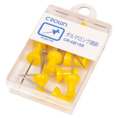 クーポン配布中-スーパー 対象 まとめ 画鋲 クラウン 画鋲 黄色 CR-GB150-Y 4953349058835 1個 ×80セット
