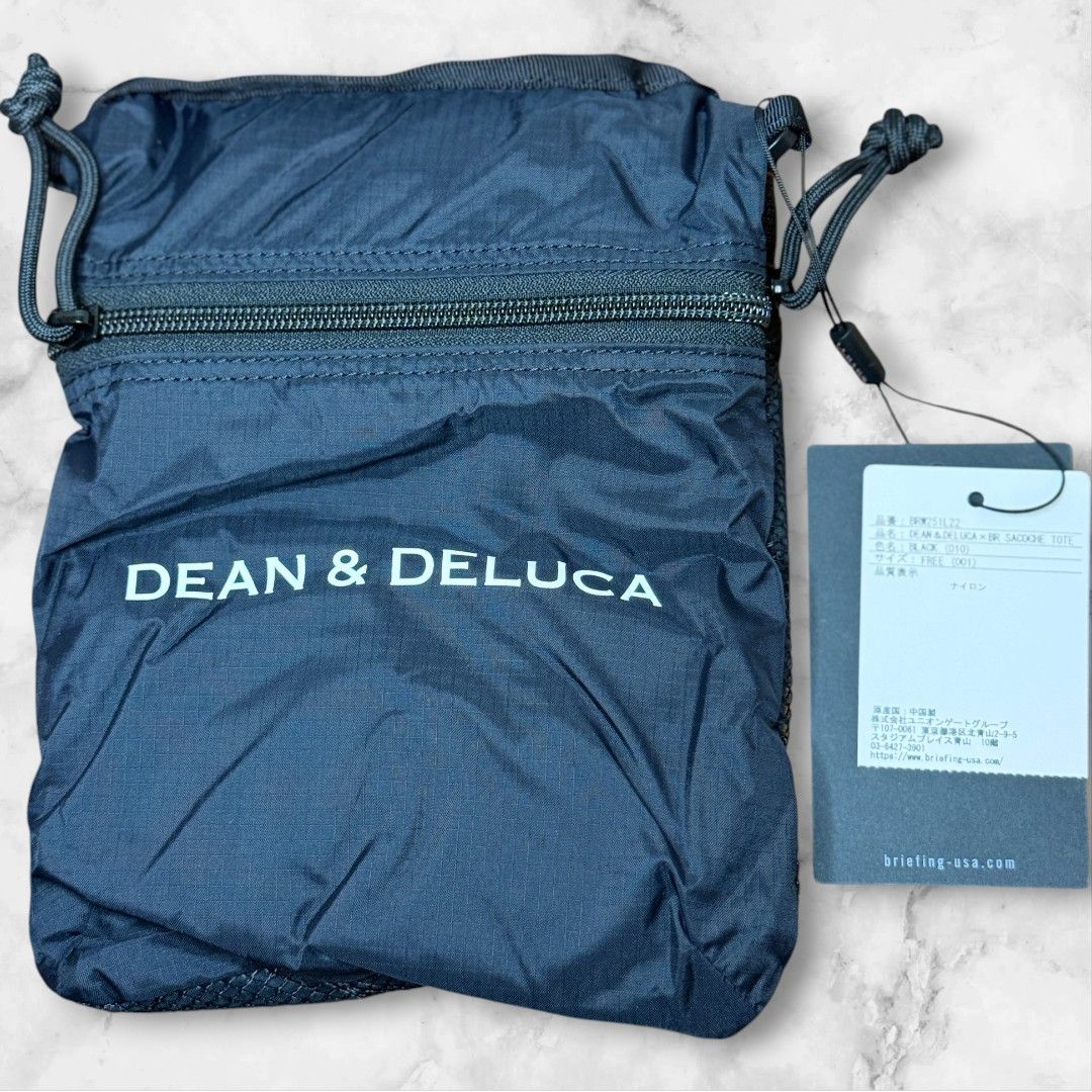 アトラクティブな ブリーフィング BRIEFING × ディーンアンドデルーカ DEAN - DELUCA コラボ サコッシュ トート ＆ ポーチ 2点セット ブラック 黒 ナイロン