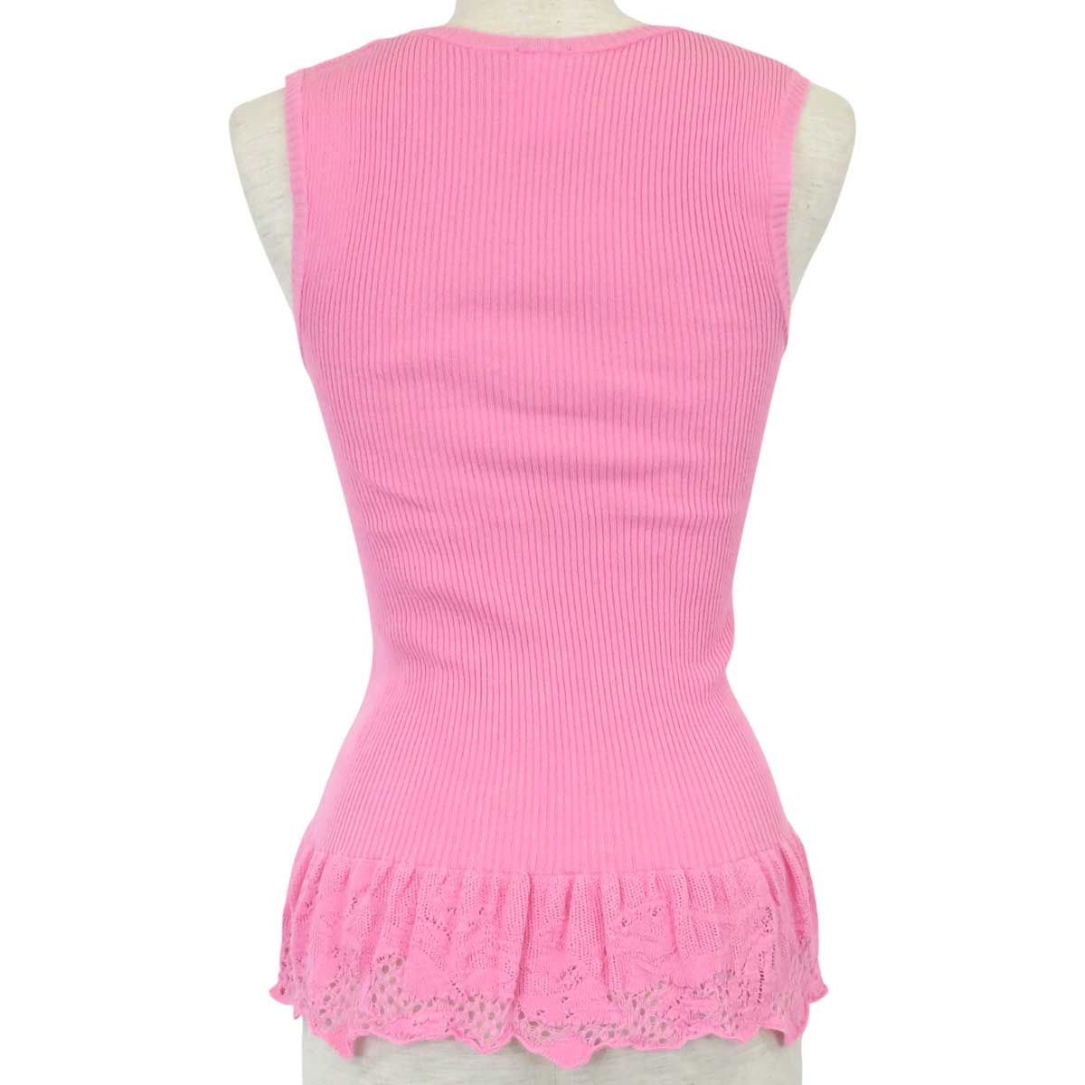 シャネル ココマーク リブ ノースリーブ ニット P28469K00111 レディース ピンク CHANEL アパレル 小物