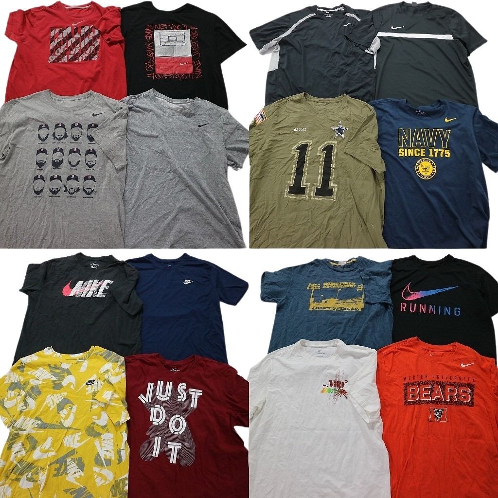 古着卸 まとめ売り ナイキ 半袖Tシャツ 16枚セット (メンズ XL ) ワンポイントロゴ　英字ロゴ MS9643