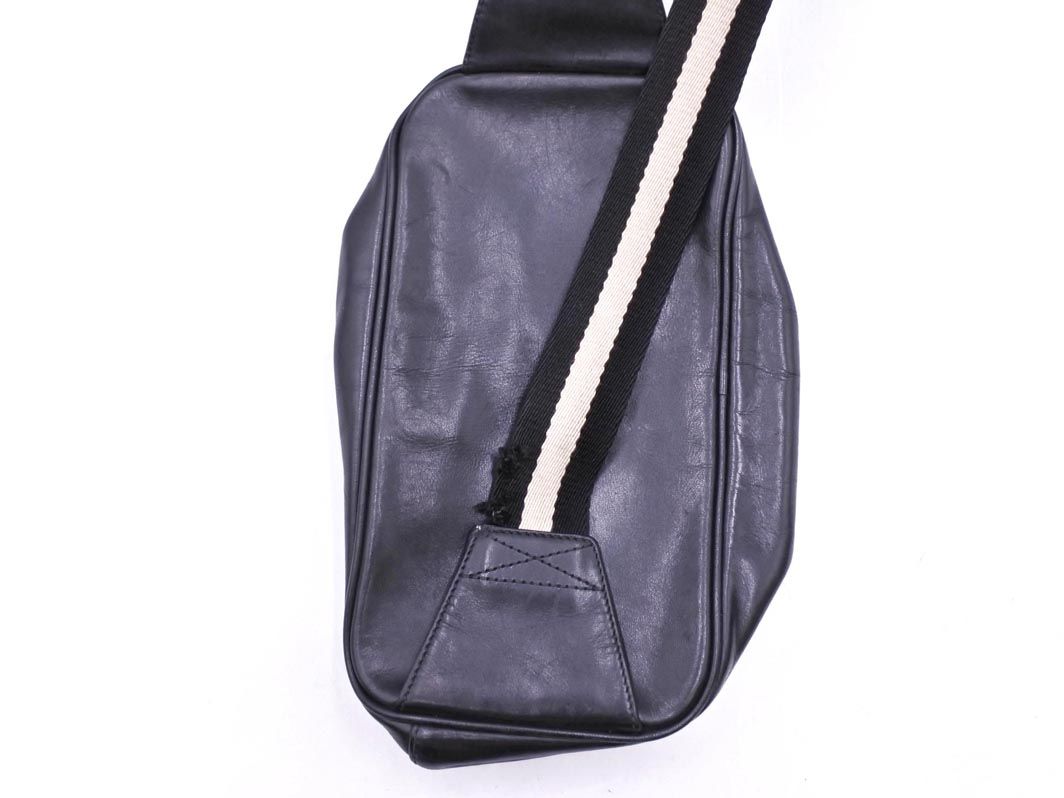 BALLY バリー 本革 レザー ボディ バッグ 黒 □□ メンズ - メルカリ