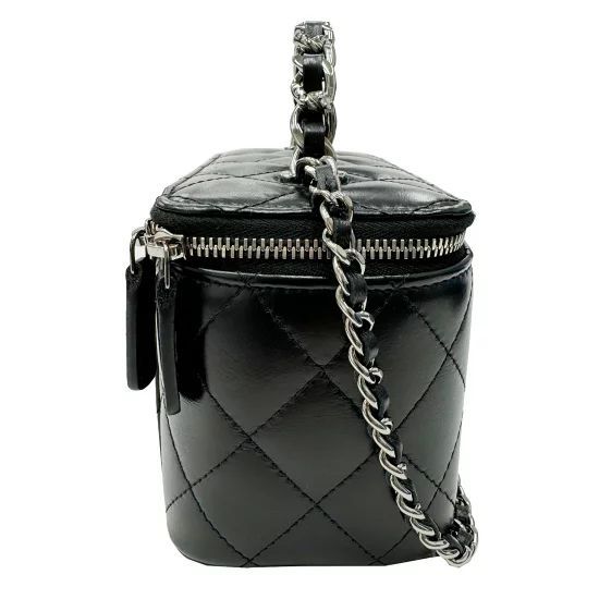 【鏡付き】CHANEL バニティバッグ ブラック ショルダー チェーン ミラー付きで便利【CHANEL 】バニティバッグ チェーンクラッチ