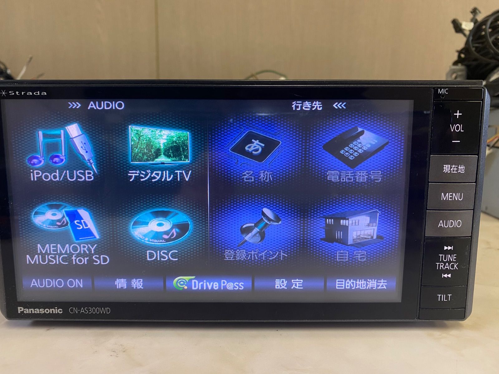 車 パナソニック カーナビゲーションシステム CN-AS300WD