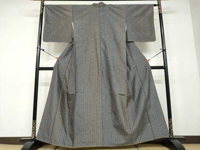 平和屋着物○上質な紬 絣文様 正絹 逸品 DAAY5010ud