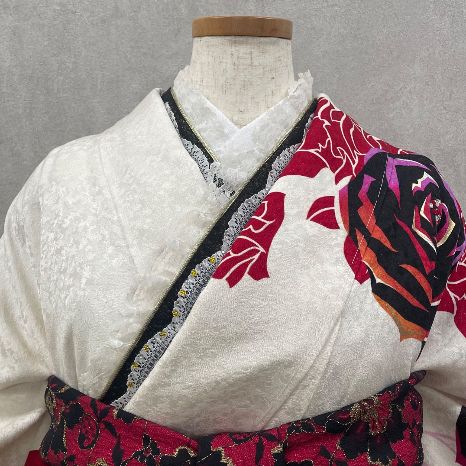 新品】❀振袖7点セット❀ 振袖 正絹 フルセット 中古 美品 成人