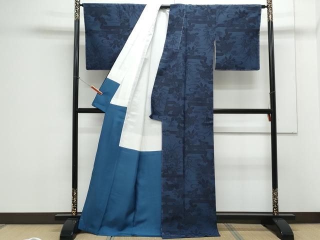 平和屋着物○本塩沢 110亀甲 エ霞草花文 正絹 逸品 CAAX3042th - メルカリ