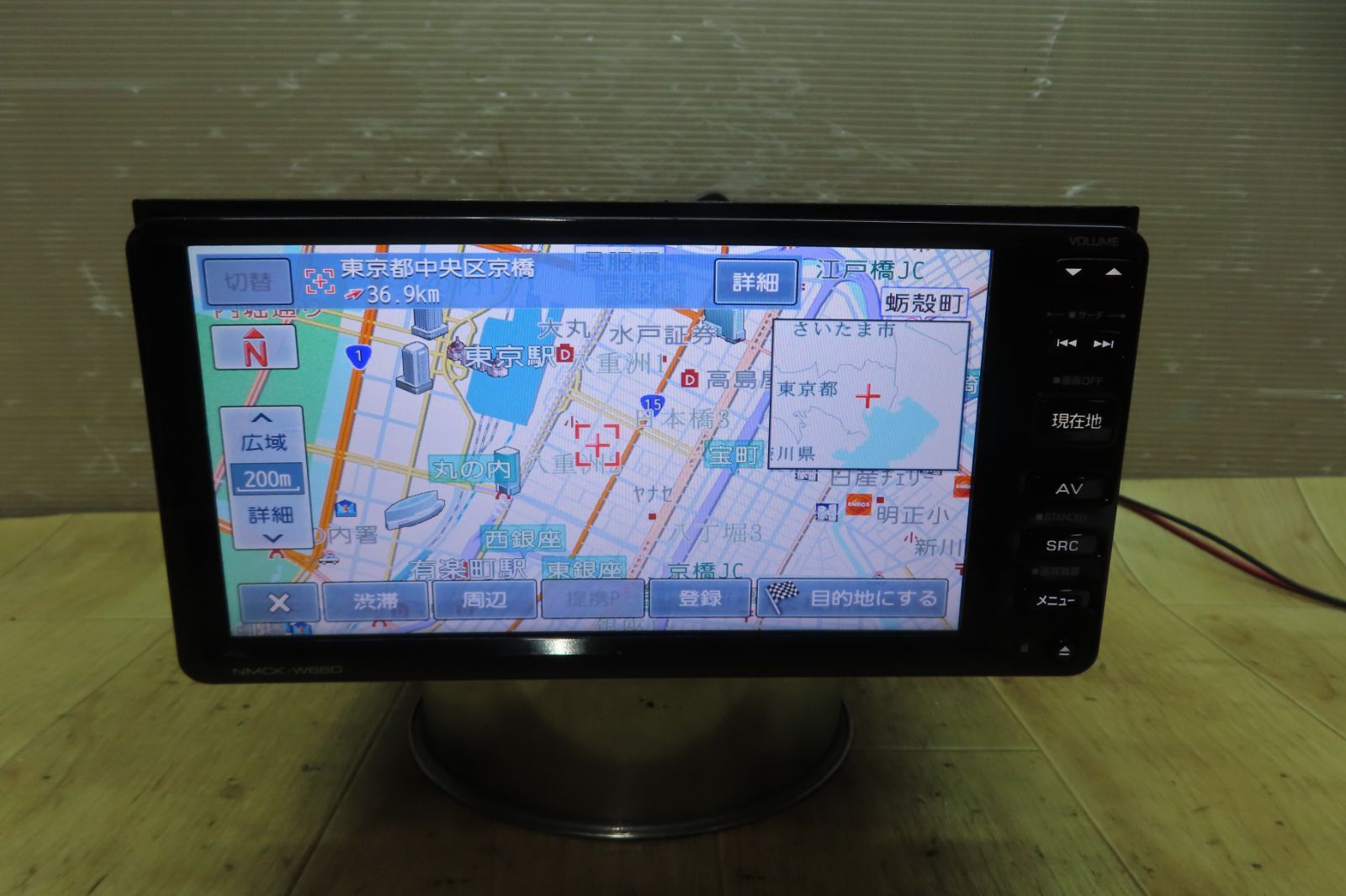 動作保証付F1171/ダイハツ　ケンウッド　NMCK-W66D　地図2015年　地デジTVワンセグ内蔵　CD再生OK