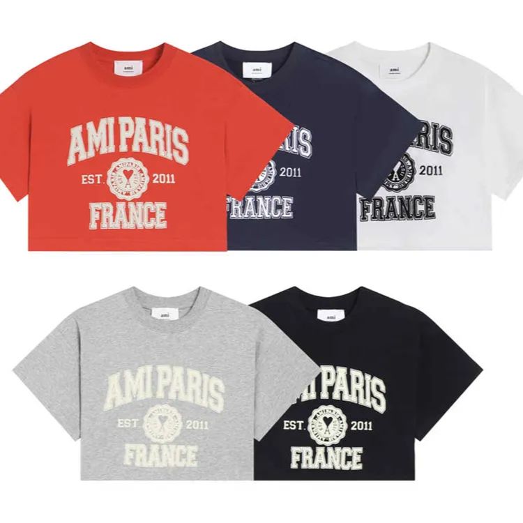 大人気 半袖Tシャツ 新品未使用 AmiParis アミパリス 半袖 Tシャツ 5色選択 男女兼用 「AMI」刺繍 #112 - メルカリ