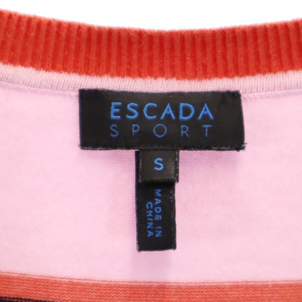 エスカーダ ニット ベスト S ホワイト系 ESCADA ロゴ レディース