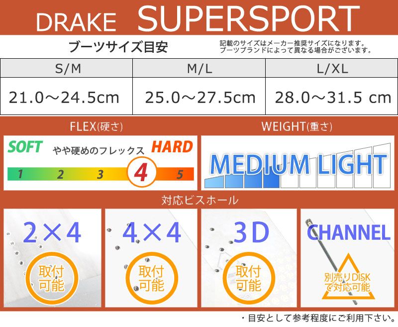 24-25 DRAKE / ドレイク SUPERSPORT スーパースポーツ メンズ ビンディング バインディング カービング スノーボード パーク カービング 2025