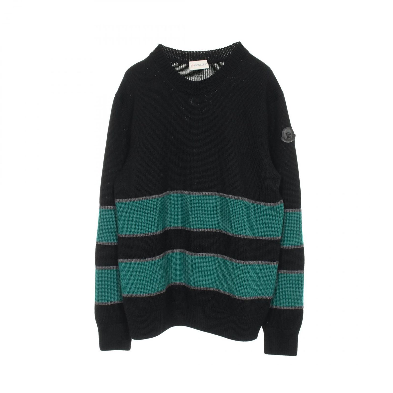MONCLER - MONCLER ライン入り ウール ニット MONCLER - MONCLER ライン入り ウール ニット MONCLERのニット