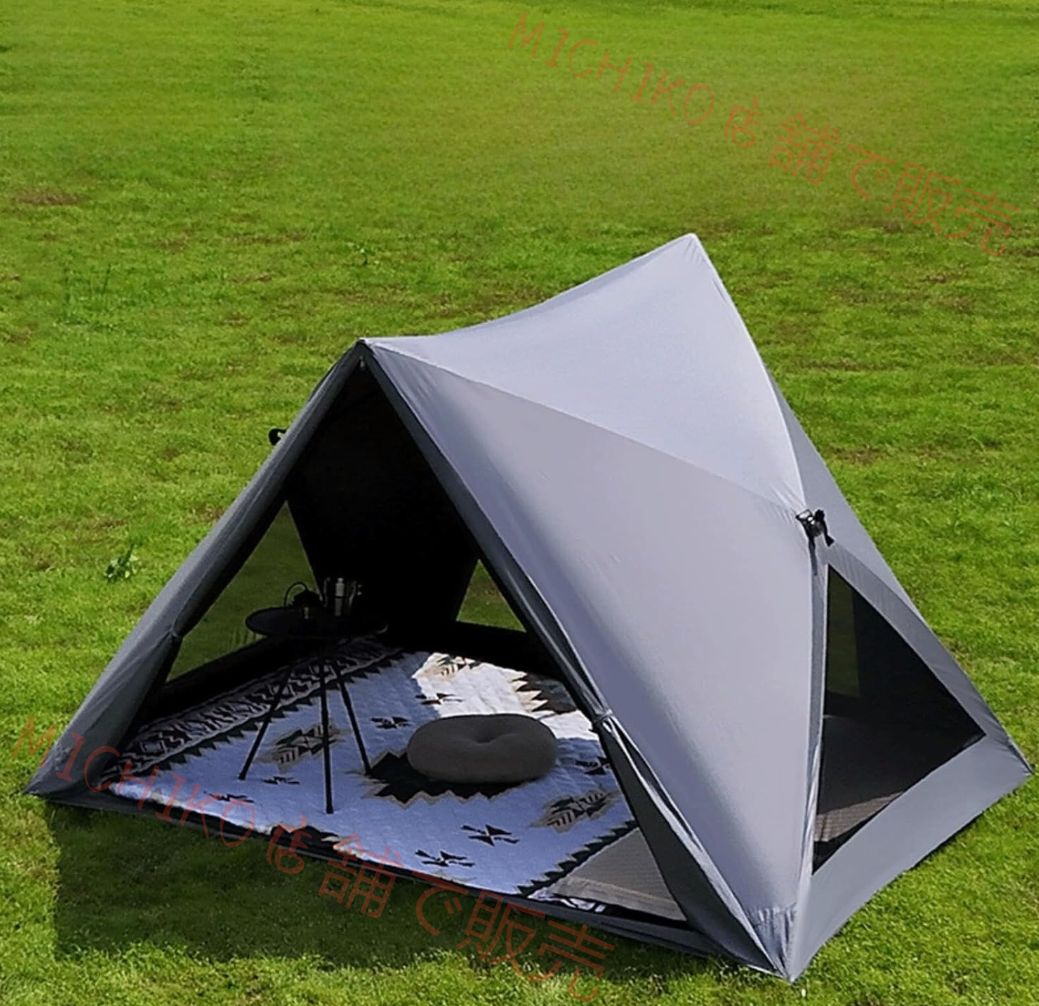 ワンタッチテント カンガルーテント UPF50 設営簡単 uvカット 自立式 ワンタッチ構造 一体型グランドシート付き 公園 キャンプ アウトドア 撥水 通気 遮光 焚火 1~8人用 お花見 収納袋付き