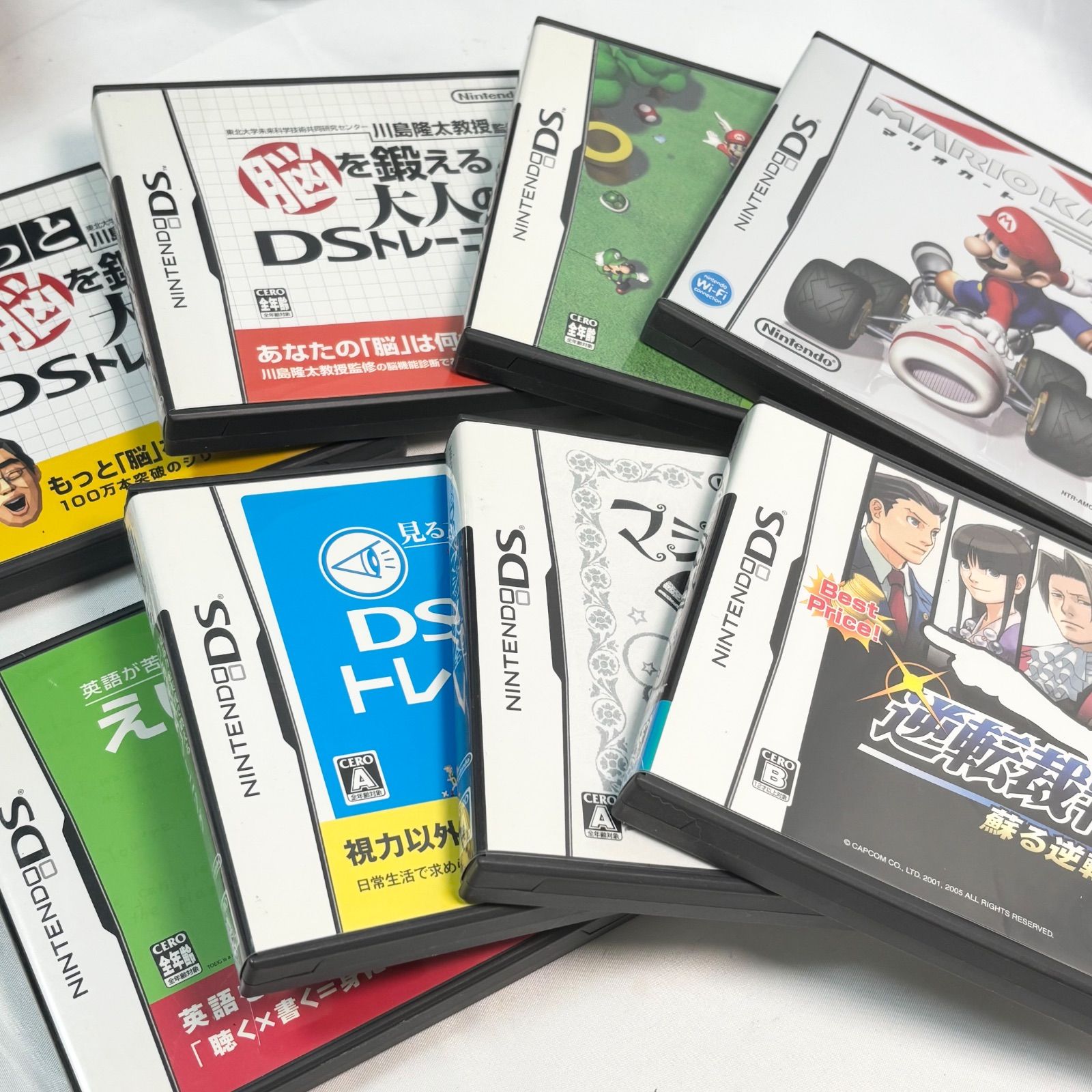 【6セット販売】ニンテンドーDS ゲームソフト　眼力トレ　頭の体操　英語漬けなど 6セット販売】ニンテンドーDS ゲームソフト 眼力トレ 頭の体操