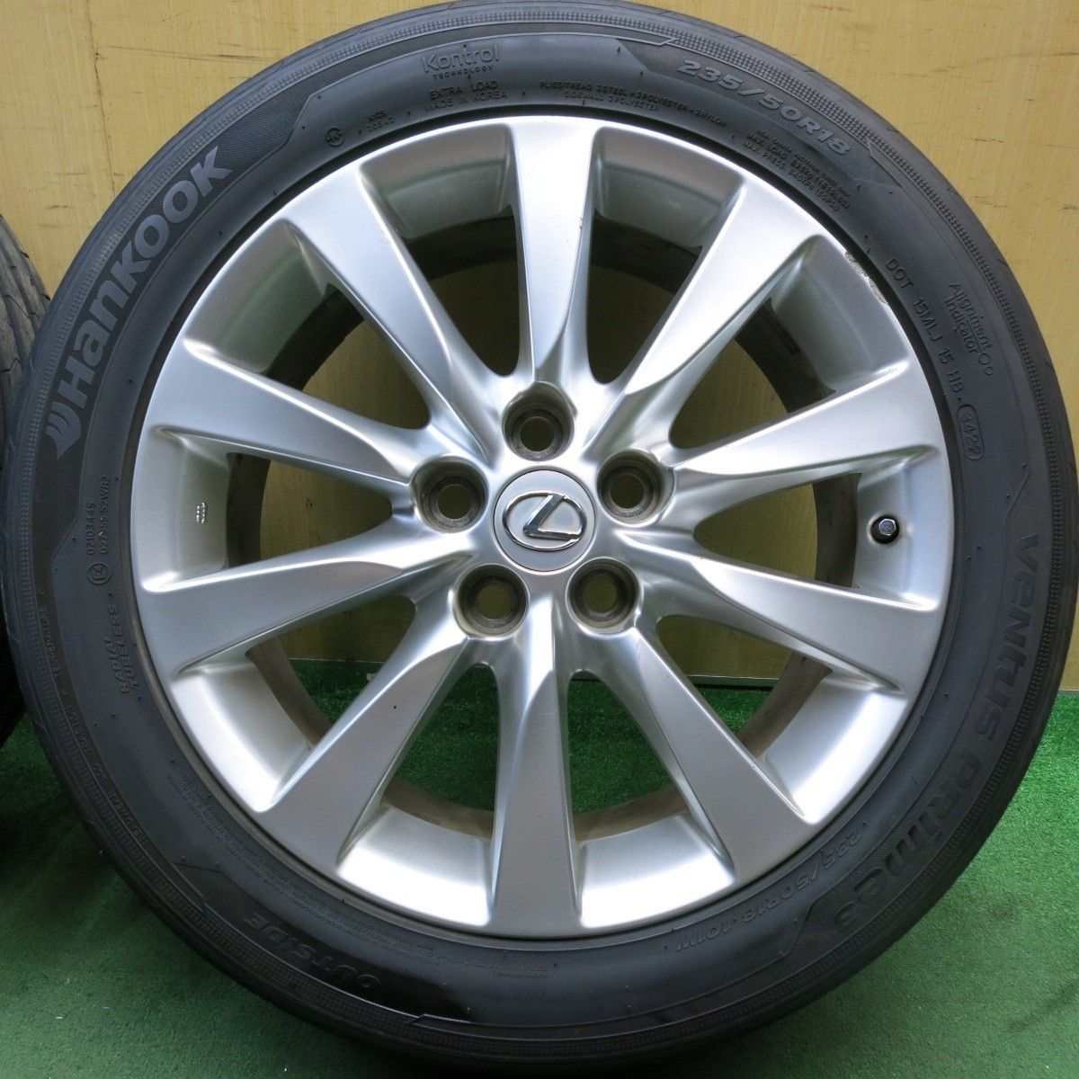 バリ溝 22年 9.5分 レクサス LS 純正 235|50R18 ハンコック ベンタス プライム3 18インチ PCD120|5H 5092807HAノ