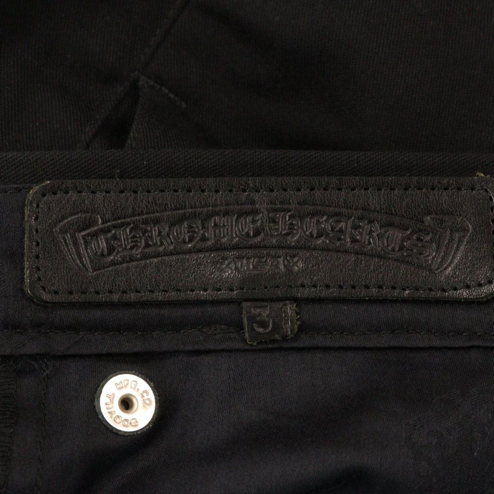 CHINOS レザー切替チノロングパンツ
