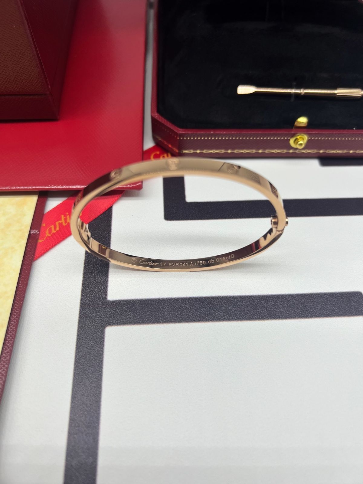 CARTIER  カルティエ 狭版ブレスレット ローズゴールド