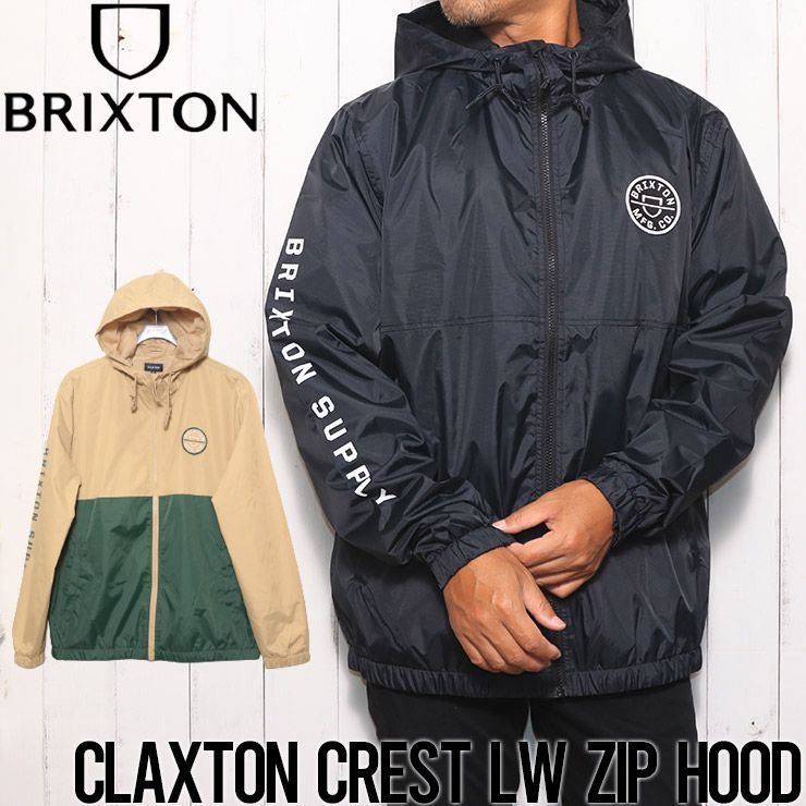 【送料無料】ナイロンジャケット BRIXTON ブリクストン CLAXTON CREST LW ZIP HOOD JACKET 03292 日本代理店正規品