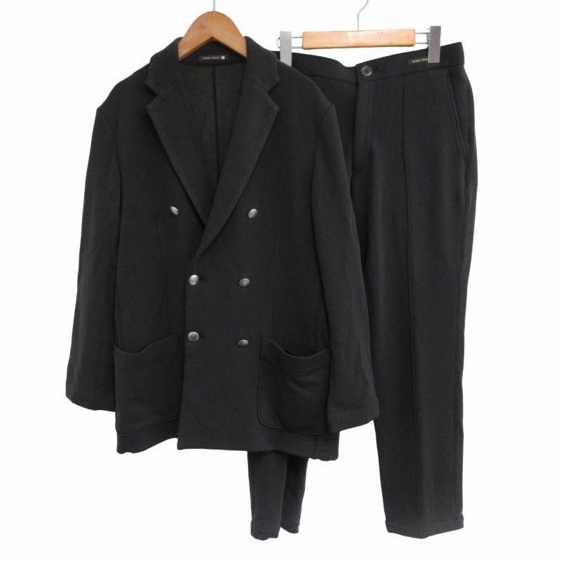 ✨美品✨AUXCA.TRUNK ソフトリュクスカシミヤダブルジャケット　ブラック オーカトランク AUXCA TRUNK ソフトリュクカシミア セットアップ
