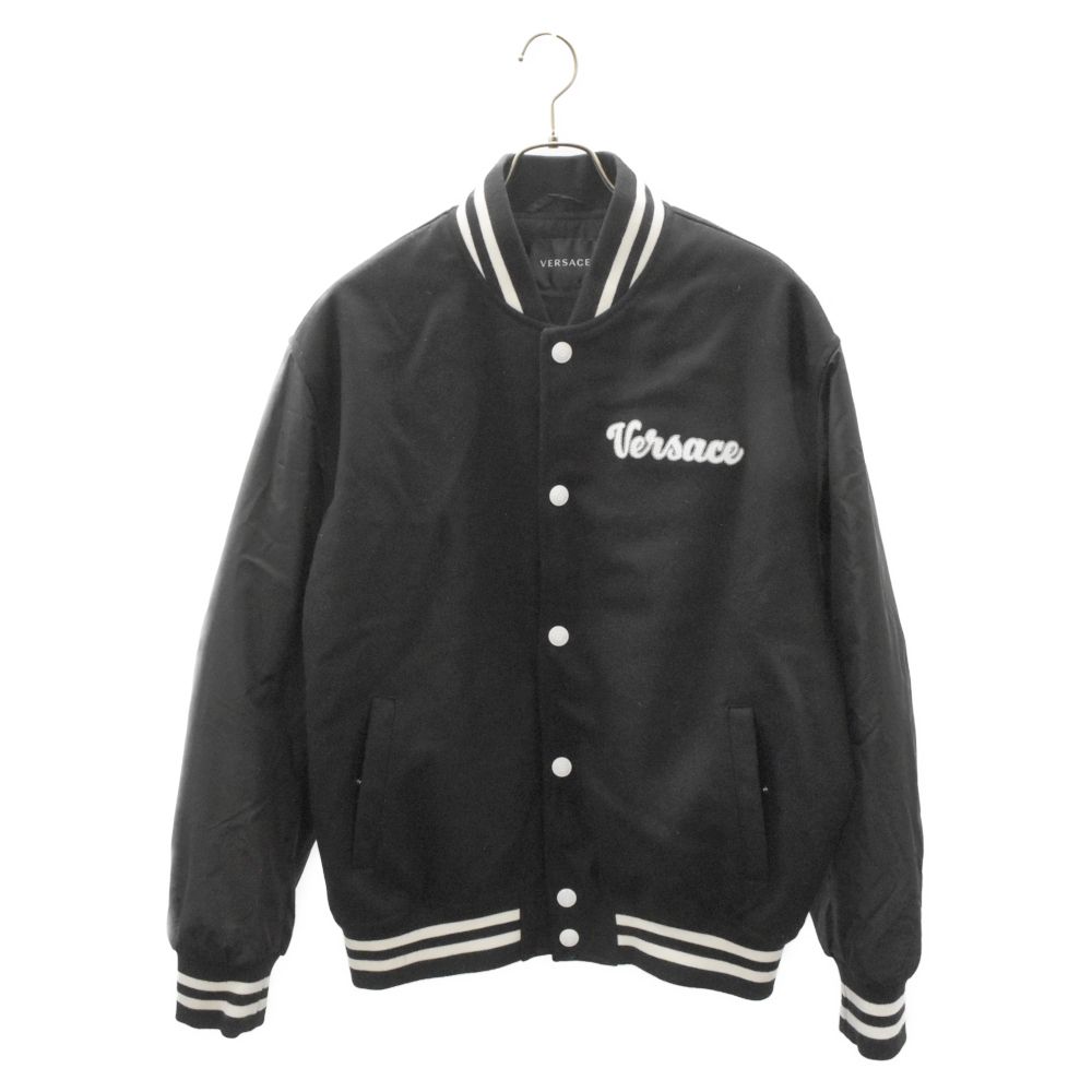 2022SS / VERSACE varsity jacket スタジャン VERSACE (ヴェルサーチ) ロゴ刺繍バーシティジャケット